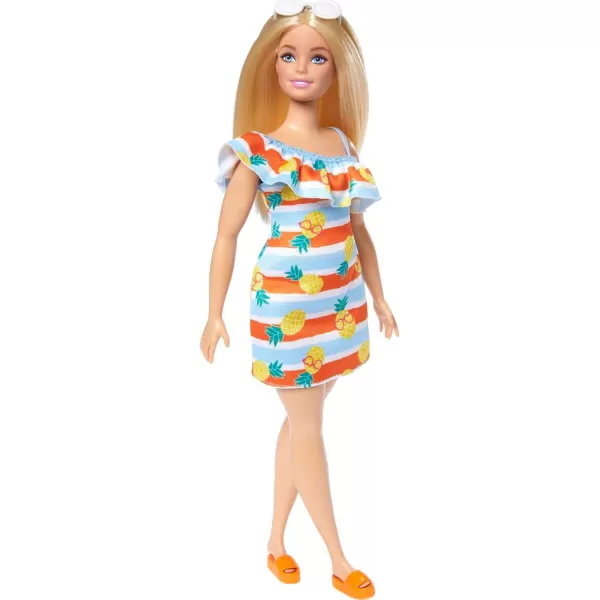 Barbie Loves the Ocean Doll Brunette with Blue Sundress and Accessories Doll and Clothes Made From Recycled PlasticsModern1 Multicolor