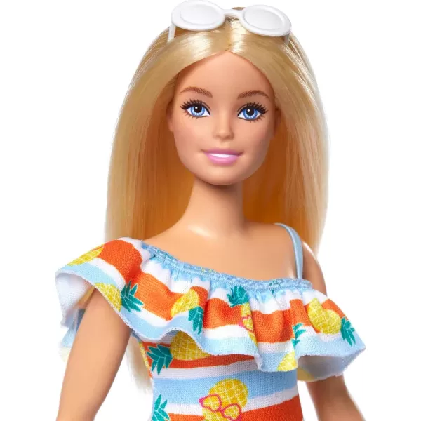 Barbie Loves the Ocean Doll Brunette with Blue Sundress and Accessories Doll and Clothes Made From Recycled PlasticsModern1 Multicolor