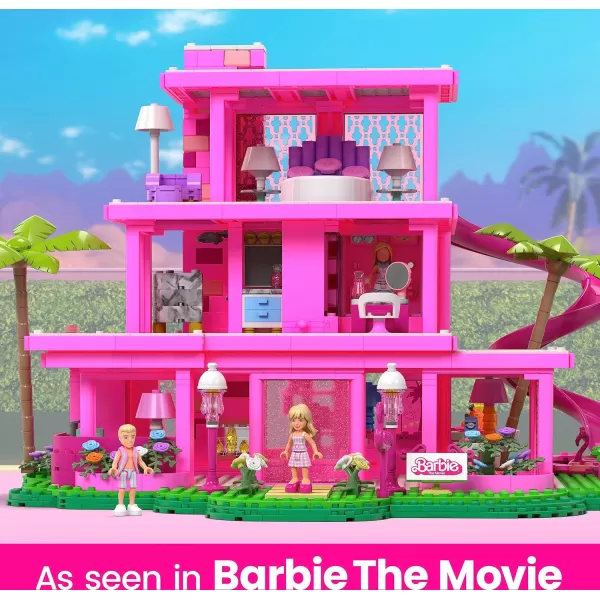 Barbie MEGA Barbie Car Building Toys Playset Dream Camper Adventure With 580 Pieces 4 MicroDolls and Accessories Pink For Kids Age 6 YearsMovie Dreamhouse