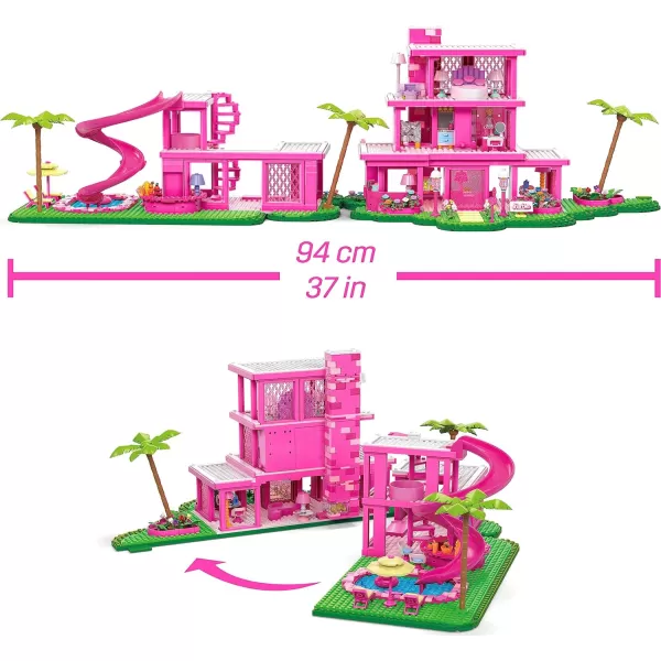 Barbie MEGA Barbie Car Building Toys Playset Dream Camper Adventure With 580 Pieces 4 MicroDolls and Accessories Pink For Kids Age 6 YearsMovie Dreamhouse