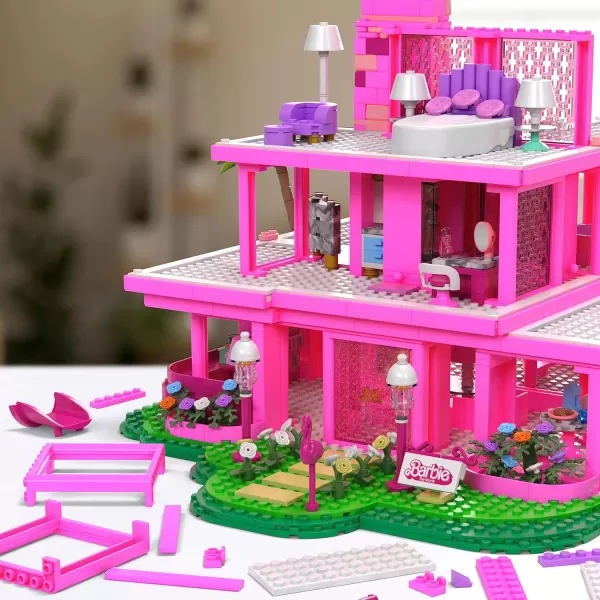 Barbie MEGA Barbie Car Building Toys Playset Dream Camper Adventure With 580 Pieces 4 MicroDolls and Accessories Pink For Kids Age 6 YearsMovie Dreamhouse