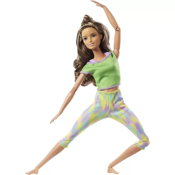 Barbie Made to Move Doll with 22 Flexible Joints amp Long Wavy Brunette Hair Wearing Athleisurewear for Kids 3 to 7 Years Old  GreenSingle