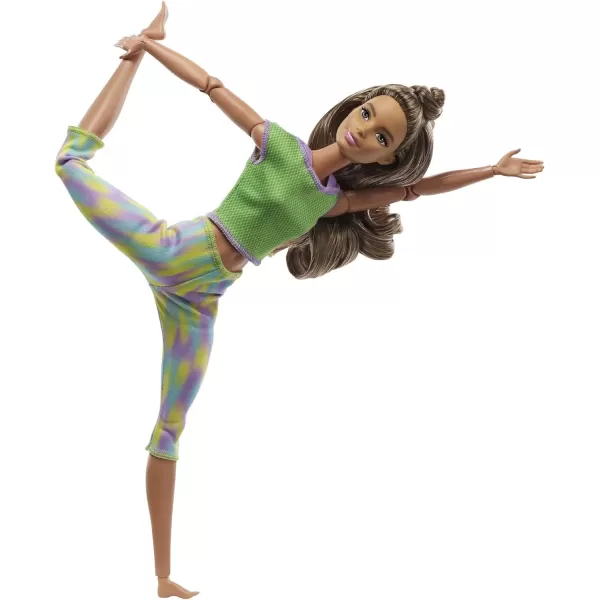 Barbie Made to Move Doll with 22 Flexible Joints amp Long Wavy Brunette Hair Wearing Athleisurewear for Kids 3 to 7 Years Old  GreenSingle