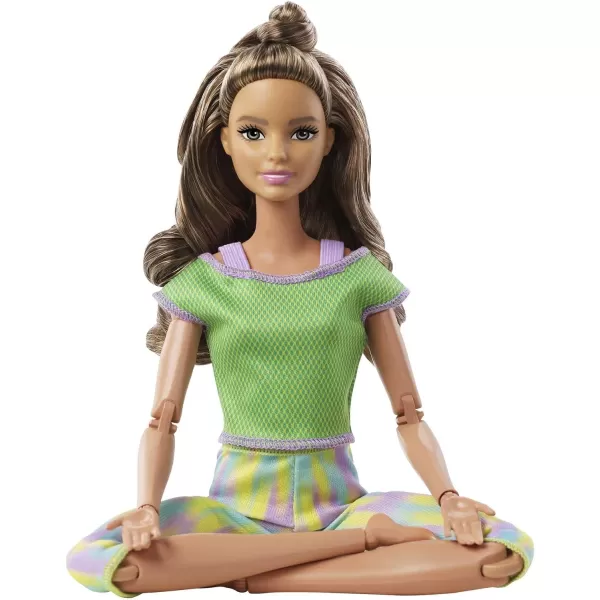 Barbie Made to Move Doll with 22 Flexible Joints amp Long Wavy Brunette Hair Wearing Athleisurewear for Kids 3 to 7 Years Old  GreenSingle