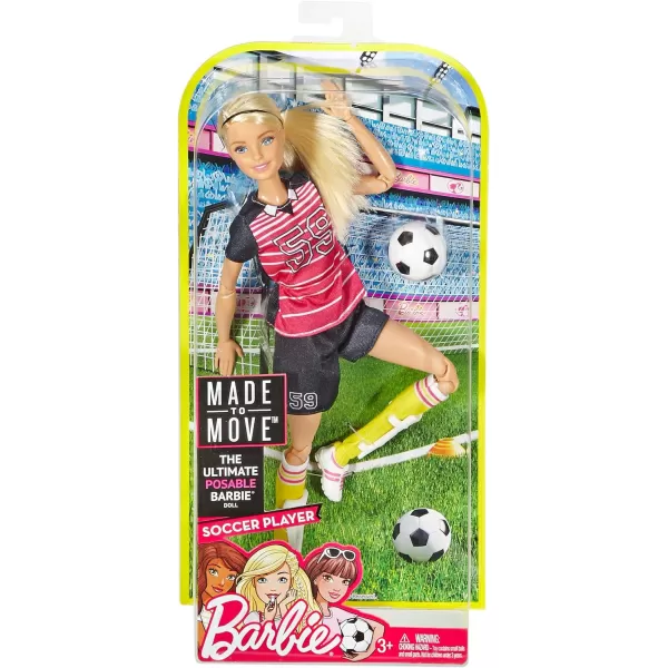 Barbie Made to Move Posable Soccer Player DollBarbie Made to Move Posable Soccer Player Doll