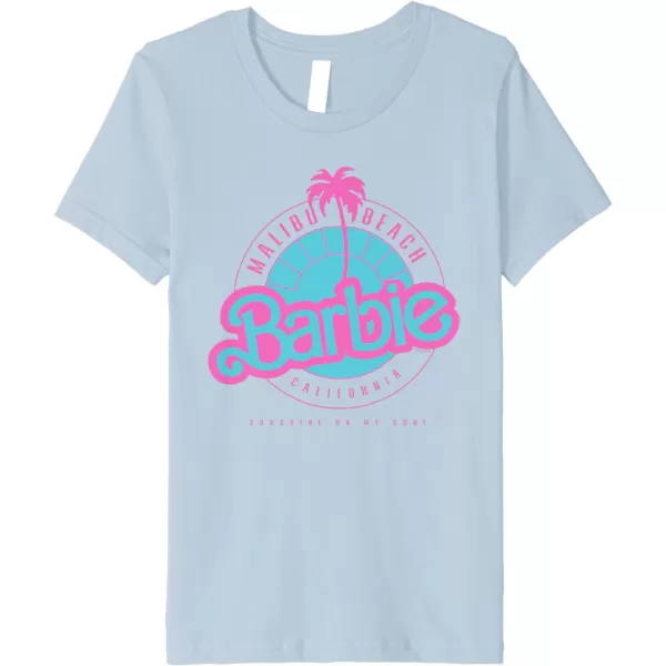 Barbie Malibu Beach California Premium TShirtBaby Blue