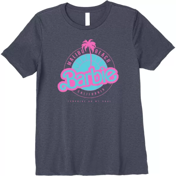 Barbie Malibu Beach California Premium TShirtHeather Blue