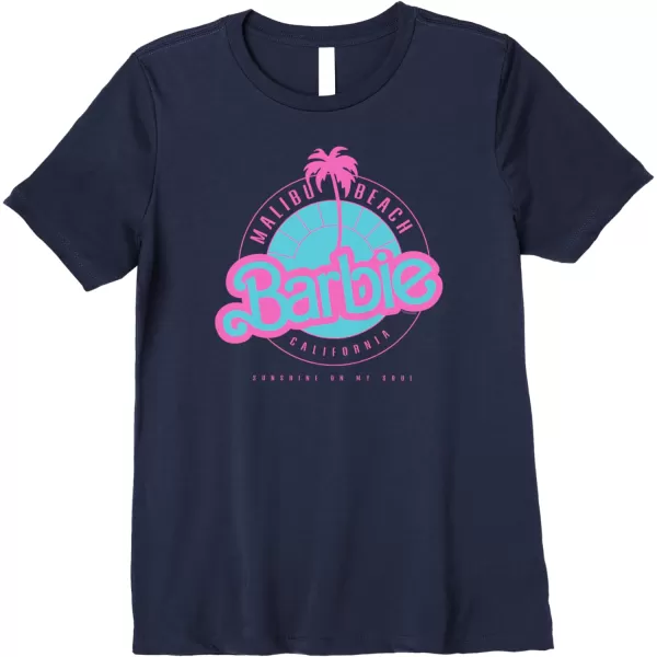 Barbie Malibu Beach California Premium TShirtNavy Blue