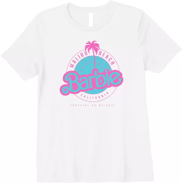 Barbie Malibu Beach California Premium TShirtWhite