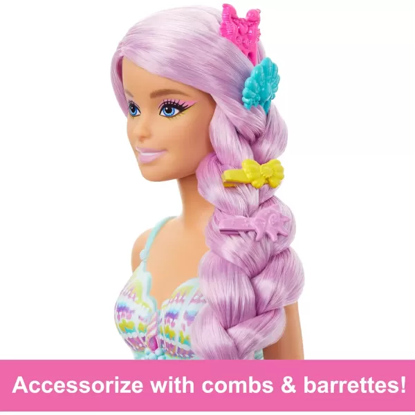 Barbie Mermaid Doll with 7InchLong Pink Fantasy Hair and Colorful Accessories for Styling Play Like Headband and BarrettesMermaid