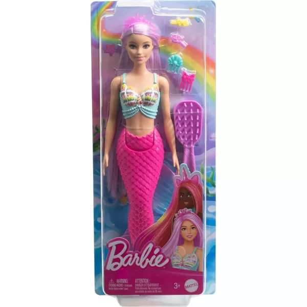 Barbie Mermaid Doll with 7InchLong Pink Fantasy Hair and Colorful Accessories for Styling Play Like Headband and BarrettesMermaid