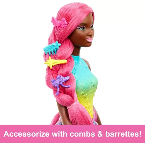 Barbie Mermaid Doll with 7InchLong Pink Fantasy Hair and Colorful Accessories for Styling Play Like Headband and BarrettesUnicorn