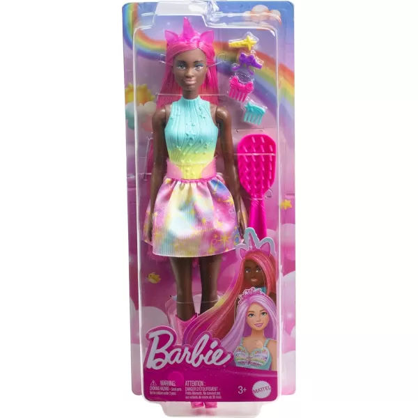 Barbie Mermaid Doll with 7InchLong Pink Fantasy Hair and Colorful Accessories for Styling Play Like Headband and BarrettesUnicorn