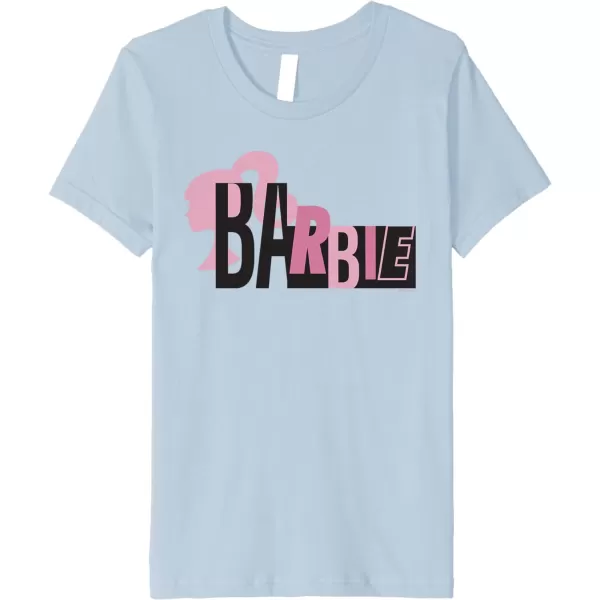 Barbie Mixed Black and Pink Logo Premium TShirtBaby Blue