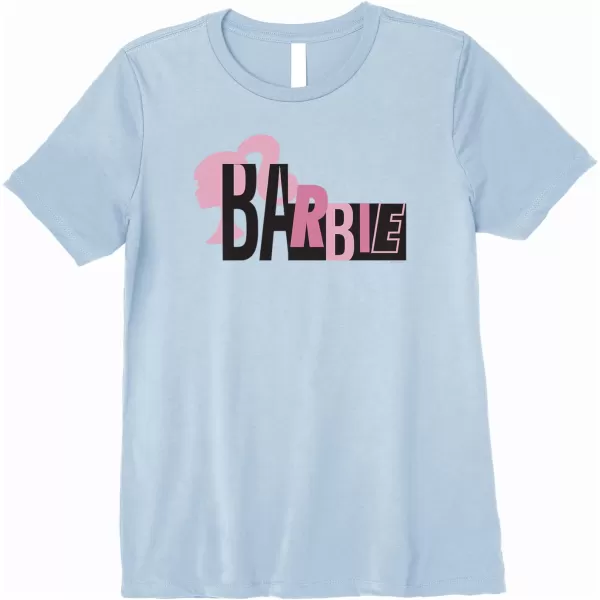 Barbie Mixed Black and Pink Logo Premium TShirtBaby Blue