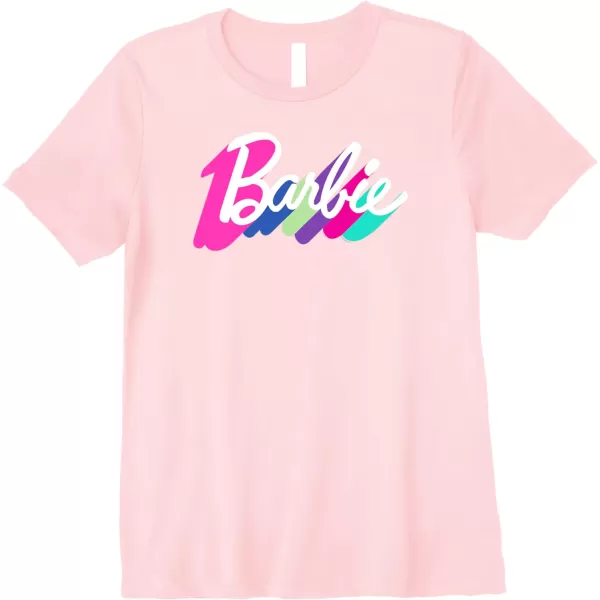 Barbie Multicolor Logo Premium TShirtPink