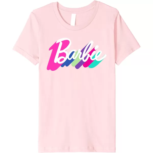 Barbie Multicolor Logo Premium TShirtPink