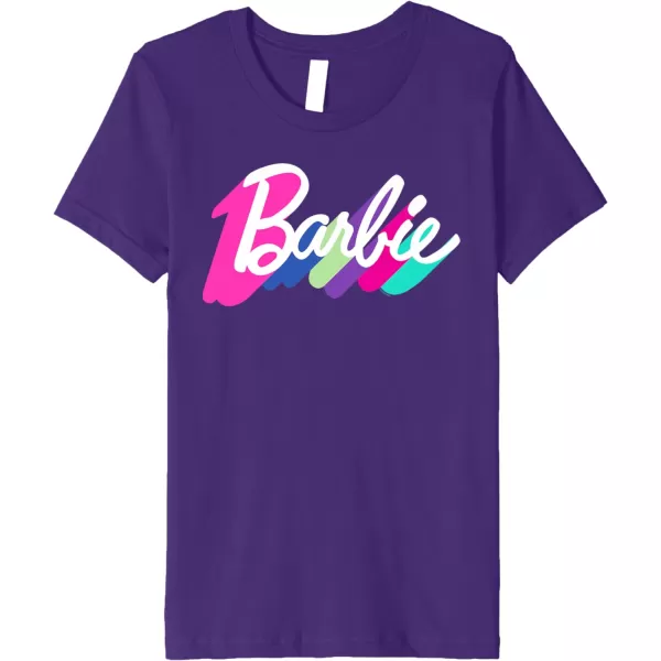 Barbie Multicolor Logo Premium TShirtPurple