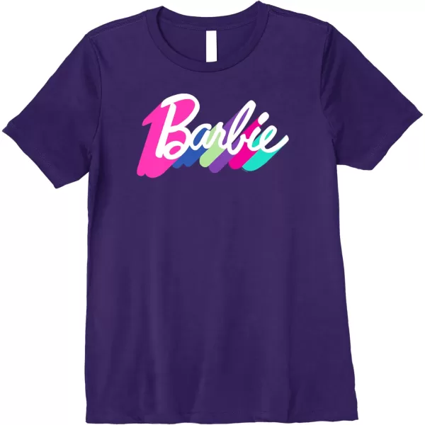 Barbie Multicolor Logo Premium TShirtPurple