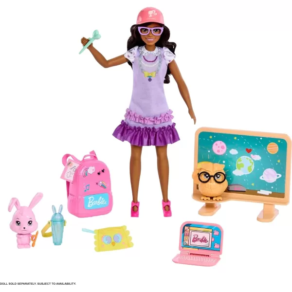 Barbie My First Barbie Accessories Story Starter School Pack with Chalkboard amp Classroom Pets Toys amp Gifts for Little Kids 135inch ScaleDog amp Cat Starter Pack