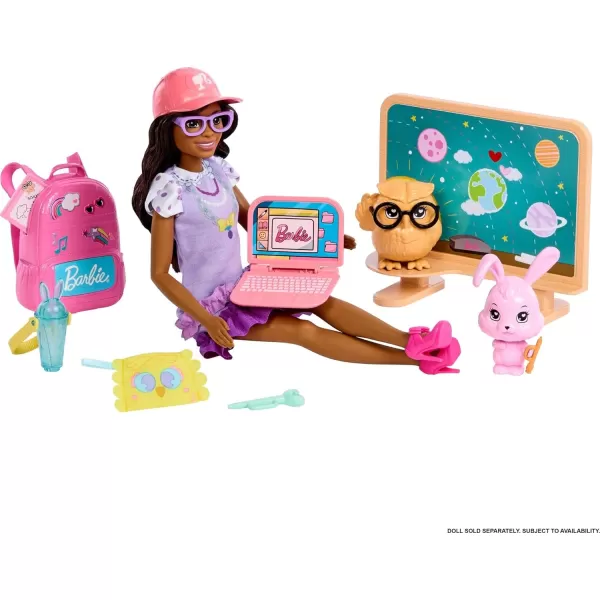 Barbie My First Barbie Accessories Story Starter School Pack with Chalkboard amp Classroom Pets Toys amp Gifts for Little Kids 135inch ScaleDog amp Cat Starter Pack