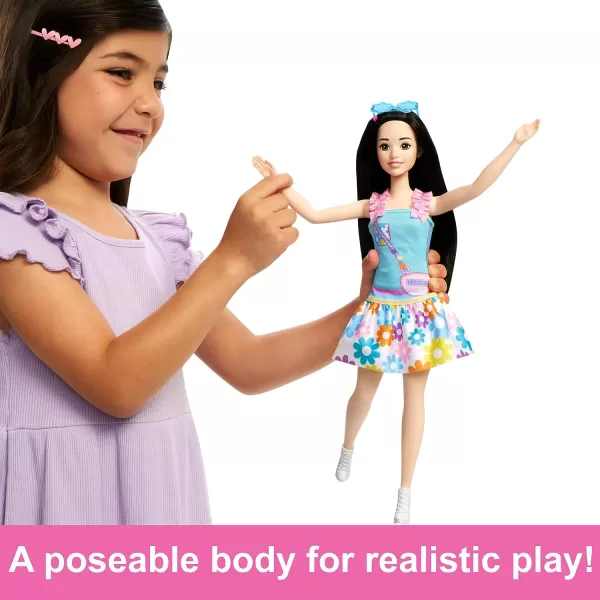 Barbie My First Barbie Preschool Doll Renee with 135inch Soft Posable Body amp Black HairPlush Squirrel amp AccessoriesSquirrel