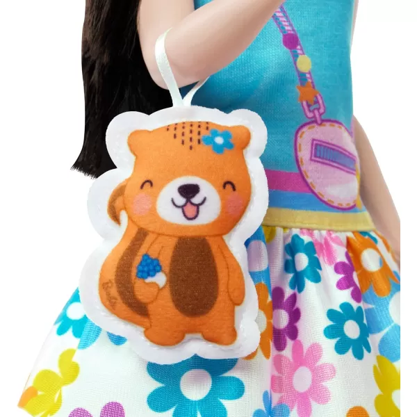 Barbie My First Barbie Preschool Doll Renee with 135inch Soft Posable Body amp Black HairPlush Squirrel amp AccessoriesSquirrel