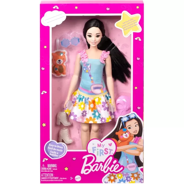 Barbie My First Barbie Preschool Doll Renee with 135inch Soft Posable Body amp Black HairPlush Squirrel amp AccessoriesSquirrel