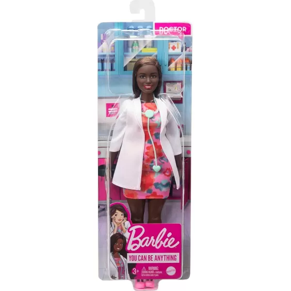 Barbie Nurse Fashion Doll with Medical Tool Print Top amp Pink Pants White Shoes amp Stethoscope AccessoryDoctor