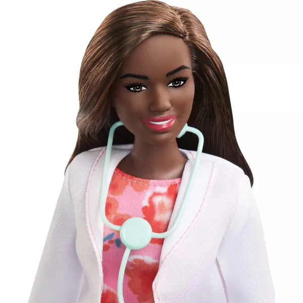 Barbie Nurse Fashion Doll with Medical Tool Print Top amp Pink Pants White Shoes amp Stethoscope AccessoryDoctor