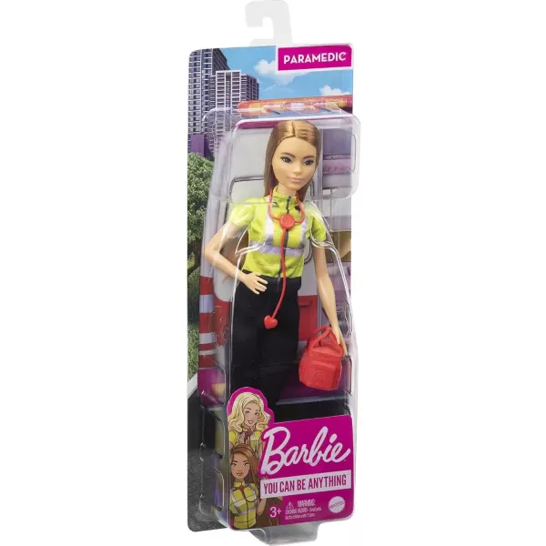 Barbie Nurse Fashion Doll with Medical Tool Print Top amp Pink Pants White Shoes amp Stethoscope AccessoryParamedic