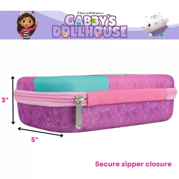 Barbie Pencil Case Set with Stickers and Gel Pens for Kids Molded with Zip Closure PinkGabby Dollhouse