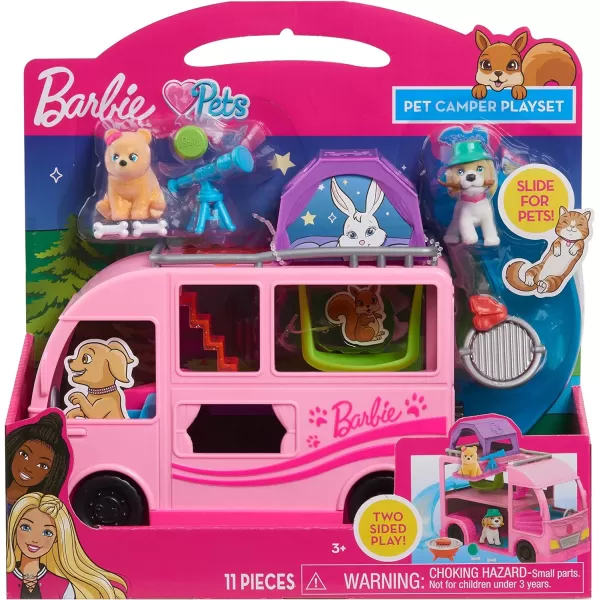 Barbie Pet Camper 11pieces Toy Figures and Playset Kids Toys for Ages 3 Up by Just PlayBarbie Pet Camper 11pieces Toy Figures and Playset Kids Toys for Ages 3 Up by Just Play