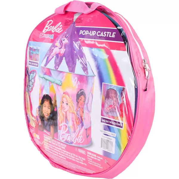 Barbie Pop Up Castle  Dreamtopia Pink Princess Play Tent for Kids  Folds Into Carrying Case  Sunny Days EntertainmentBarbie Pop Up Castle  Dreamtopia Pink Princess Play Tent for Kids  Folds Into Carrying Case  Sunny Days Entertainment