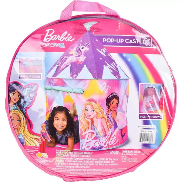 Barbie Pop Up Castle  Dreamtopia Pink Princess Play Tent for Kids  Folds Into Carrying Case  Sunny Days EntertainmentBarbie Pop Up Castle  Dreamtopia Pink Princess Play Tent for Kids  Folds Into Carrying Case  Sunny Days Entertainment