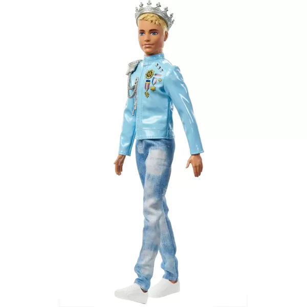 Barbie Princess Adventure Prince Ken Doll 12inch Wearing Jacket Jeans and Crown Makes a Great Gift for 3 to 7 Year OldsBarbie Princess Adventure Prince Ken Doll 12inch Wearing Jacket Jeans and Crown Makes a Great Gift for 3 to 7 Year Olds