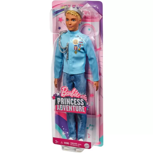 Barbie Princess Adventure Prince Ken Doll 12inch Wearing Jacket Jeans and Crown Makes a Great Gift for 3 to 7 Year OldsBarbie Princess Adventure Prince Ken Doll 12inch Wearing Jacket Jeans and Crown Makes a Great Gift for 3 to 7 Year Olds