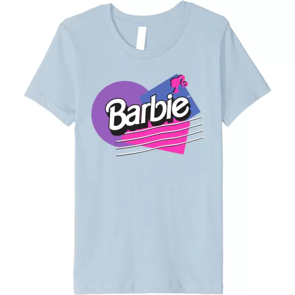 Barbie Retro Logo Premium TShirtBaby Blue