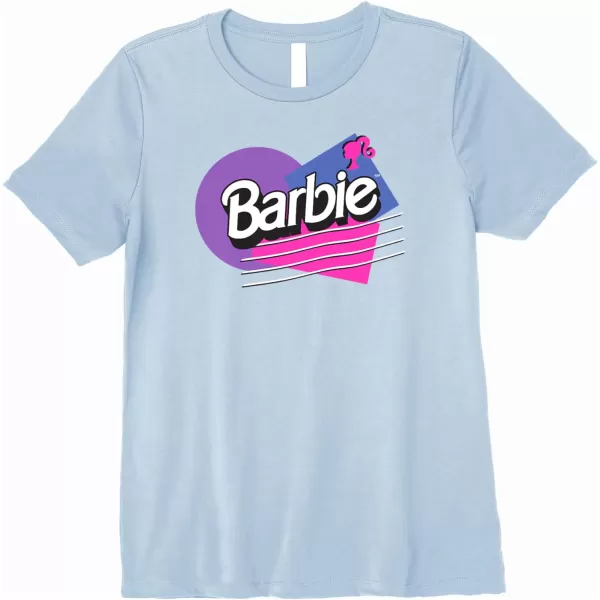 Barbie Retro Logo Premium TShirtBaby Blue