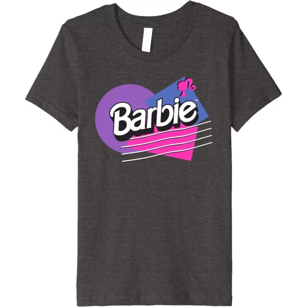 Barbie Retro Logo Premium TShirtDark Heather Grey