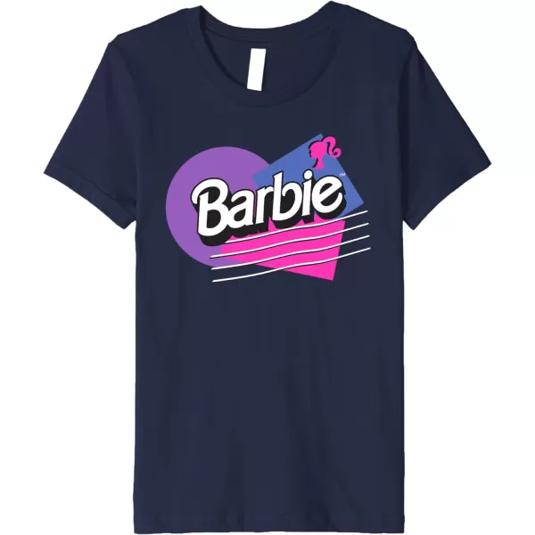 Barbie Retro Logo Premium TShirtNavy Blue