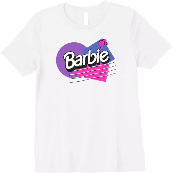 Barbie Retro Logo Premium TShirtWhite