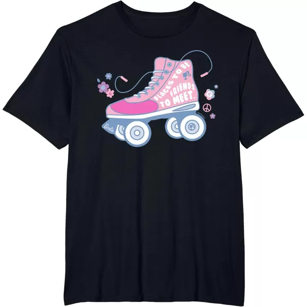 Barbie Roller Skate  Places to Be Friends to Meet TShirtBlack