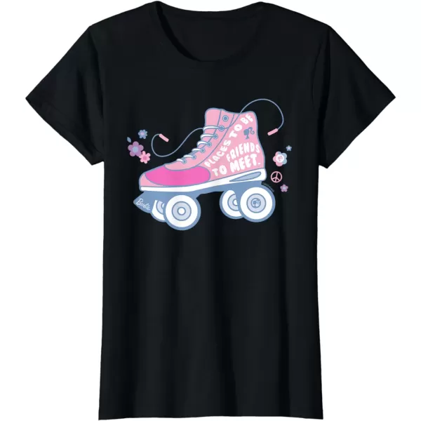 Barbie Roller Skate  Places to Be Friends to Meet TShirtBlack