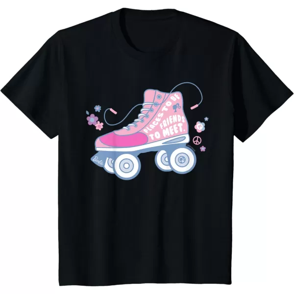 Barbie Roller Skate  Places to Be Friends to Meet TShirtBlack