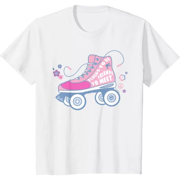 Barbie Roller Skate  Places to Be Friends to Meet TShirtWhite