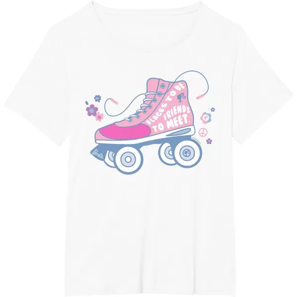 Barbie Roller Skate  Places to Be Friends to Meet TShirtWhite