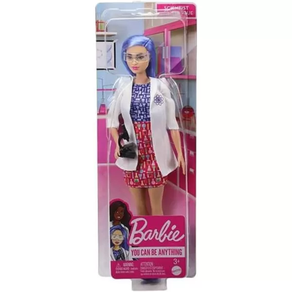 Barbie Scientist Fashion Doll with Blue Hair Lab Coat amp Flats Microscope AccessoryBarbie Scientist Fashion Doll with Blue Hair Lab Coat amp Flats Microscope Accessory