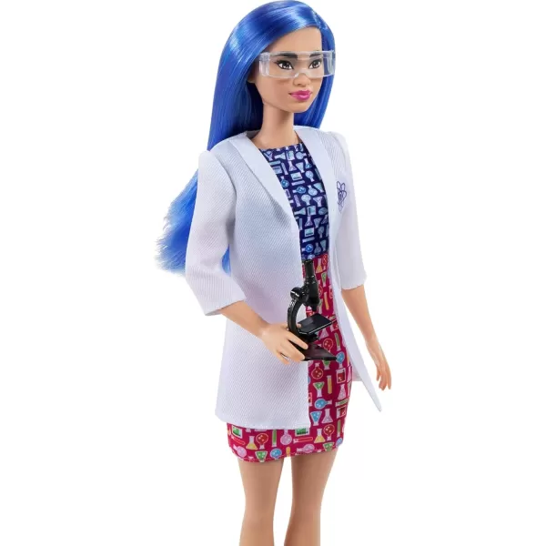 Barbie Scientist Fashion Doll with Blue Hair Lab Coat amp Flats Microscope AccessoryBarbie Scientist Fashion Doll with Blue Hair Lab Coat amp Flats Microscope Accessory