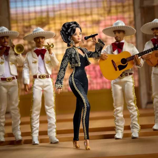 Barbie Signature Doll Juan Gabriel Collectible in Chic Black and Gold Suit with Cropped Jacket and Golden Accessories